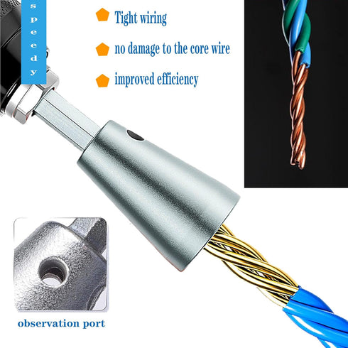 5 Pcs Wire Twister Tool for Drill, Stainless Steel Hex Shank Cable Wire Twisting Tool With 6MM Chuck Drill Wire Twister for Electrical Power Drill...