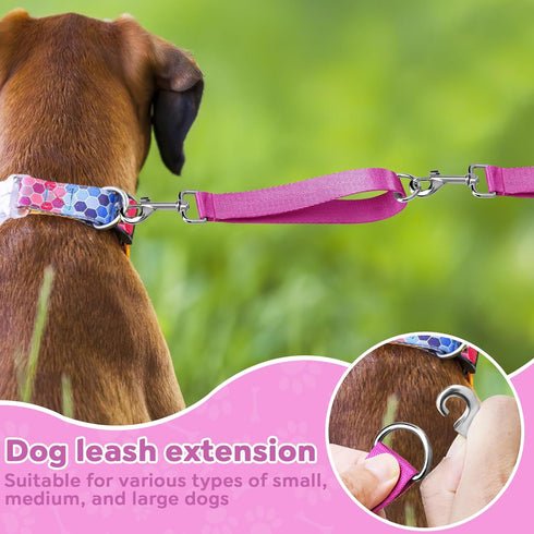 Short Dog Traffic Leash,Short Dog Leash,Dog Training Tab,Dog Leash for Small Dogs,Pet Leashes for Large Medium Dogs (Blue and Green)...