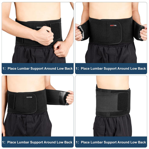 Back Brace Support Belt,Waist Protection Belt for Pain Relief Scoliosis Sciatica Herniated Disc,Adjustable and Flexible Lower Lumbar Waist Support...