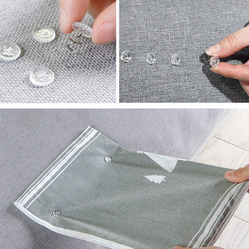 LUNARM 200 PCS Upholstery Tacks Clear Heads Twist Pins with Storage Box, 2 Styles Bedskirt Pins, 0.59 inches Tacks for Furniture, Slipcovers, and ...