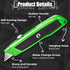 Jetmore 2 Pack Box Cutter Utility Knife with Extra 10 SK5 Blades & Anti-slip Rubber Handle, Box Cutter Retractable, Portable Box Opener Razor Knif...