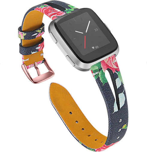 JOYOZY Genuine Leather Bands Compatible Fitbit Versa /Versa2 &New Fitbit Versa Lite Smartwatch,Fitbit Versa Wristband Replacement Accessories Fitn...