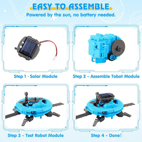 STEM Projects for Kids Ages 8-12 Solar Robot Kit 6-in-1 Space Toys for 10-Year-Old Boy Girl Gift Building Toys Science Kits Christmas Birthday Gif...