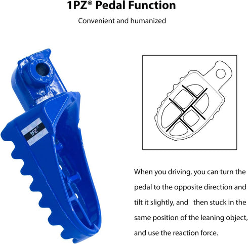 1PZ AP1-Y01 Blue Aluminium Footrest Foot Pegs Rest Replacement for Honda XR50R CRF50 CRF70 CRF80 CRF100F Yamaha PW50 PW80 TW200 TTR90 TTR90E Dirt ...