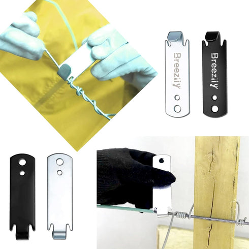 Fence Wire Twister for T Post Clips, Barb Wire Fence Tools,Time Saver Barb Galvanized Twisted Wire Fence Tools Easy to Use Strong Enough to Twist ...