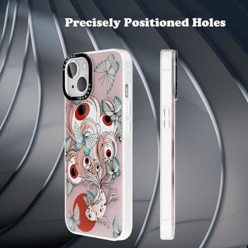 Case Compatible with iPhone 15/14 Pink Butterfly Case, Cute Aesthetic Phone Case for Women Girls TPU Bumper Shockproof Phone Cover Designed for iP...