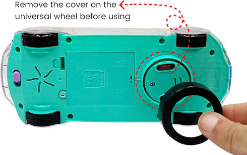 Light Up Transparent Car Toy - Fun and Interactive Electric Car Toy for Kids- Music Car with LED - Colorful Moving Gears -Tummy Time Crawling Baby...