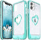 VENA vLove Glitter Clear Case Compatible with Apple iPhone 11 (6.1"-inch 2019), Heart Shape (CornerGuard Protection) Dual Layer Slim Hybrid Clear ...