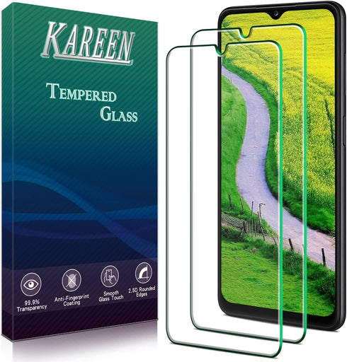 KAREEN (2 Pack) For Samsung Galaxy A02s / Galaxy A02 Screen Protector, HD Tempered Glass Film, Anti Scratch, 9H Hardness, Touch Sensitive......