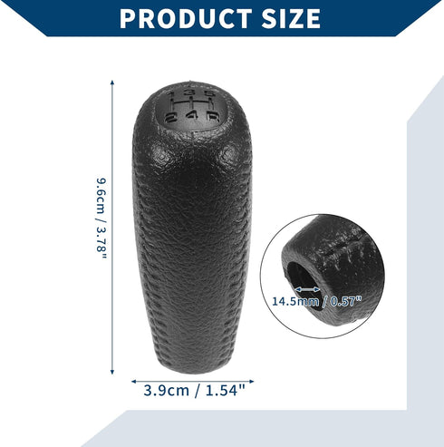 5 Speed Manual Gear Shift Knob for Acura Integra 1994-2001 / Front Automotive Gearbox Stick Shifter Lever Knob Durable Faux Leather / 1 Pcs Black...