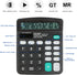 Desk Calculator, Envysun Compact 12-Digit Solar Battery Office Electronic Calculator with LCD Display, Dual Power Desktop Scientific Calculators (...