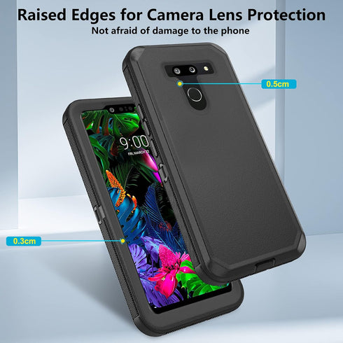 Asuwish Phone Case for LG G8 ThinQ Cell Cover Hybrid Rugged Shockproof Hard Protective Drop Proof Full Body Slim Heavy Duty Mobile Accessories LGG...