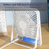 7.5-inch Portable USB Desk Fan with 180° Tilt Foldable and 3 Speed Adjustable, Strong Wind and Rechargeable Personal Fan for Travel Home Office...