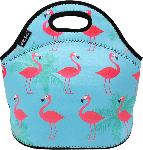 Wrapables® Insulated Neoprene Lunch Bag, Flamingoes...
