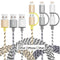 Multi Charging Cable 6.5Ft/2M MFi Certified 2Pack USB A to Lightning/Micro USB Cables 2 in 1 Nylon Braided Charge and Sync Charger Cord for iPhone...