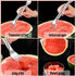 2 in 1 Watermelon Slicer Cutter,Stainless Steel Watermelon Fork Slicer,Dual Head Slicer and Fork Fruit Cutting Tool Watermelon Knife for Family Pi...