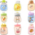 LiQunSweet 50 Pcs Water Cup Shape Cow Carrot Rabbit Monkey Pig Panda Cat Chick Bear Flatback Bottle Beads for Phone Case Earrings Keychains Access...