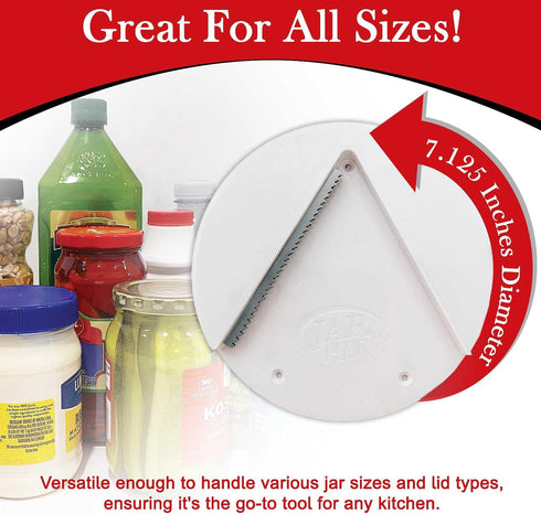 Under Cabinet Jar Lid & Bottle Opener - Opens Any Size Jar - Effortless Jar Opener For Weak Hands & Seniors with Arthritis...