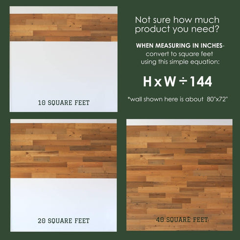 Timberchic DIY Reclaimed Wooden Wall Planks - Simple Peel & Stick Wall Covering Application for DIY Accent Wall & Home Improvement - Modern, Premi...