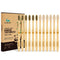 Biodegradable Eco-Friendly Natural Bamboo Charcoal Toothbrushes, FSC Certified and PETA Approved - 12 Count...