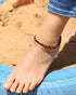 Jewever Layered Tiger Eye/Black Agate Anklet Bracelet for Women 14K Gold Plated Chain Anti-Anxiety Yoga Meditation Beach Foot Jewelry...