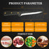 Premium Boning Knife with Sheath & Pocket Knife Sharpener 6 Inch High Carbon Stainless Steel Professional Japanese Fillet Knife Meat Cleaver Hand ...