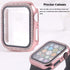 Compatible for Apple Watch 44mm Series 4/5/6/SE Cover Built-in Tempered Glass Screen Protector,Bling Crystal Diamond Rhinestone Hard PC Protective...