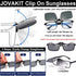 JOVAKIT Square Polarized Clip On Flip Up Sunglasses Over Prescription Glasses for Men Women Rectangle Shape Sun Glasses...