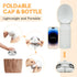 Silicone Dog Water Bottle, Dog Travel Water Bottle Foldable Extra Wide Cup, Lightweight Portable Dog Water Bottle with 2 Metal Pet Tag,Easy to Cle...