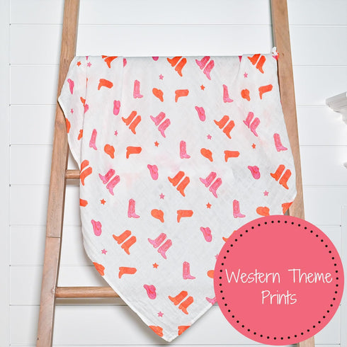 Baby Blanket, 100% Organic Cotton Muslin Swaddle Blanket, Soft Baby Girl Blanket 47 x 47 Inches, Newborn Blanket for Girls, Baby Essentials, Regis...