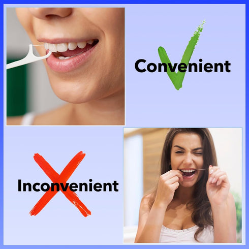 Travel Floss with Portable Floss Dispenser,8 Packs Floss Pick Holder for Family Hotel Travel Women Men Teeth Cleaning,Dental Floss Mini Travel Ess...
