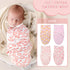 4 Pcs Preemie Baby Swaddle Preemie Swaddle Wrap Adjustable Swaddle Blanket Preemie Size Newborn Cotton Swaddle Blanket for Preemie Boys Girls Slee...