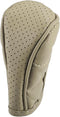 Car Shift Knob Cover Universal Vehicle Interior Shift Gear Cover Trim Accessories Zipper Style Decorative Faux Leather Beige...