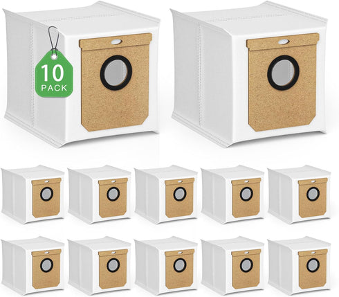 10 Pack Replacement Dust Bags for eufy L60/ L50 Hybrid Robot Vacuum with Self Empty Station, 2.5L L60/ L50 Replacement Bags for Haier H9+, Conga H...