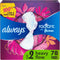 Always Radiant Feminine Pads for Women, Flexfoam Pads with Wings, Size 2, Heavy Absorbency, Lightly Scented, 78 Count (3 Packs of 26)...