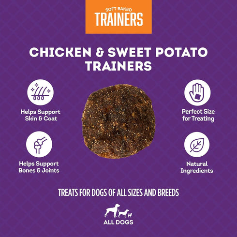 Soft Baked Trainers Chicken & Sweet Potato w/Collagen Dog Treats - 5oz/1 Pack...