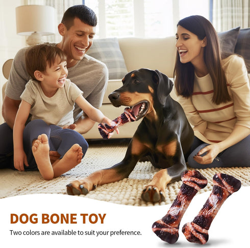 Dog Toys for Aggressive Chewers - Long-Lasting Nylon Chew Bones, IndestructibleToys for Medium to Large Breeds, Teething Toys to Keep Them Busy (B...