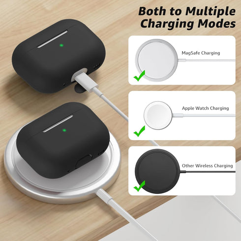Compatible with Airpods Pro 2 Case, Soft Silicone Skin Cover Protective Cases with Cleaner kit and Lanyard Compatible for AirPod Pro 2nd Generatio...
