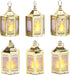 LampLust Gold Mini Lanterns for Centerpieces, 6 Pack LED Star Lantern, Batteries Included, Small Ramadan Lanterns Decorative Indoor, Ramadan Decor...