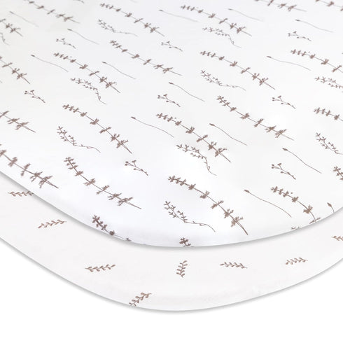 Ely’s & Co. Bassinet Sheets, Baby Boy/Girl Fitted Bassinet Mattress Sheet Set - 2 Pack, 100% Jersey Knit Cotton, fits Oval, Hourglass and Rectangl...