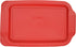 Pyrex BASICS 3 Red Lid Bundle - (1) 222-PC 2qt, (1) 232-PC 2qt and (1) 233-PC 3qt - Made in the USA...