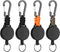 Retractable Keychain Heavy Duty Carabiner Badge Holder Retractable Badge Reel ID Holder Steel Retractable Cord and Paracord Extendable Key Ring 4 ...