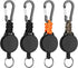 Retractable Keychain Heavy Duty Carabiner Badge Holder Retractable Badge Reel ID Holder Steel Retractable Cord and Paracord Extendable Key Ring 4 ...