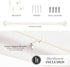 Kenney Rachel Fluted Ball Window Curtain Rod, Adjustable 28-48 Inch, Antique White...
