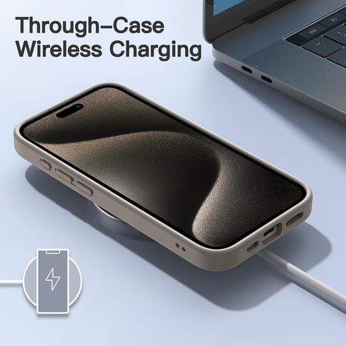 JETech Matte Case for iPhone 15 Pro 6.1-Inch, Shockproof Military Grade Drop Protection, Frosted Translucent Back Phone Cover, Anti-Fingerprint (N...