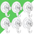 LUXEAR Suction Cup Hooks - 6 Pack Suction Hooks Reusable Powerful Waterproof - Clear Removable Suction Hanger for Shower,Tile,Bathroom,Window,Towe...