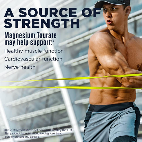 KAL Magnesium Taurate 400mg Plus CoEnzyme Vitamin B6, Chelated Magnesium Supplement, Healthy Muscle Function, Nerve and Heart Health Support, Glut...
