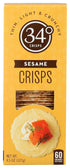 34 Degrees Crisps | Sesame Crisps | Thin, Light & Crunchy Crisps, Single Pack (4.5oz)...