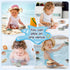 Bath Toys Floating Boats with Bathing Spoon, 11 PCS Bathtub Bath Toy for Babies Water Table Toys...