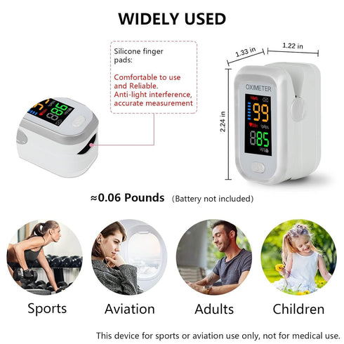 Pulse Oximeter Fingertip, Oxygen Meter Finger Pulse Oximeter, Oximeter Finger with Pulse, Blood Oxygen Saturation Monitor, Large LED Display Oxime...